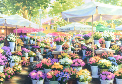 笹倉鉄平　「スプリトの花市」の買取画像